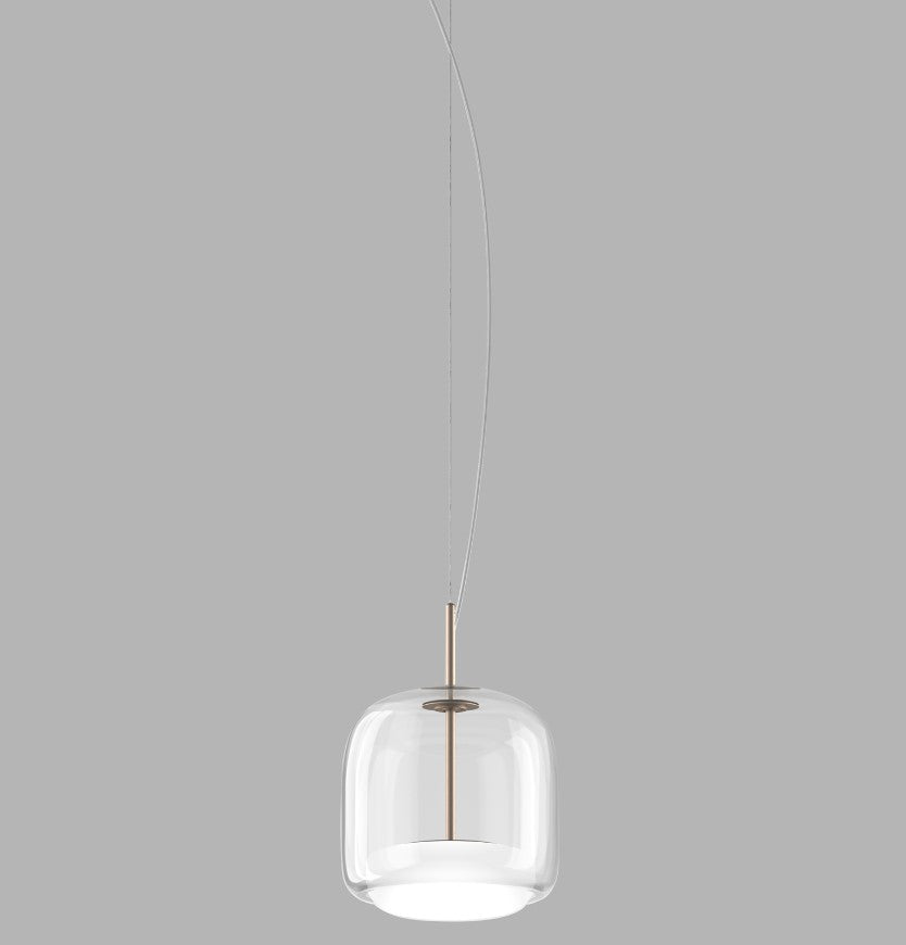 Jube SP P Lampadario sospensione LED in vetro soffiato cristallo trasparente bianco