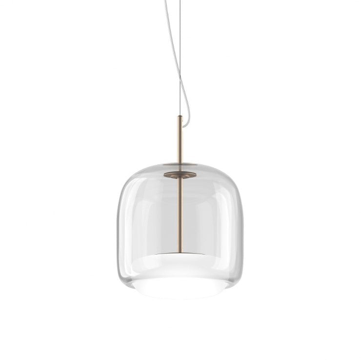 Jube SP P Lampadario sospensione LED in vetro soffiato cristallo trasparente bianco