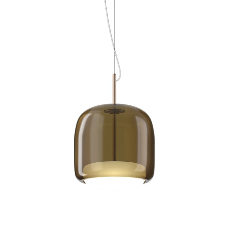 Jube SP P Lampadario sospensione LED in vetro soffiato terra bruciata trasparente bianco