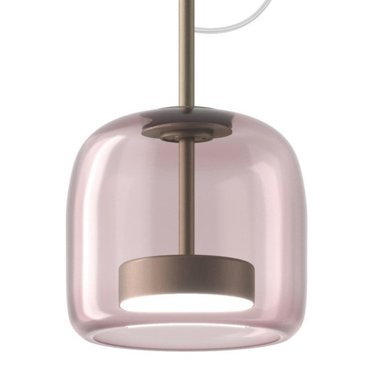 Jube SP S Lampadario sospensione LED in vetro soffiato ametista trasparente