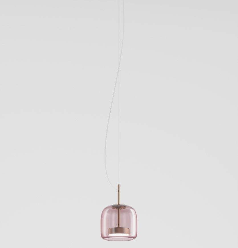 Jube SP S Lampadario sospensione LED in vetro soffiato ametista trasparente