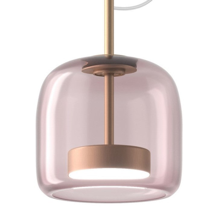 Jube SP S Lampadario sospensione LED in vetro soffiato ametista trasparente
