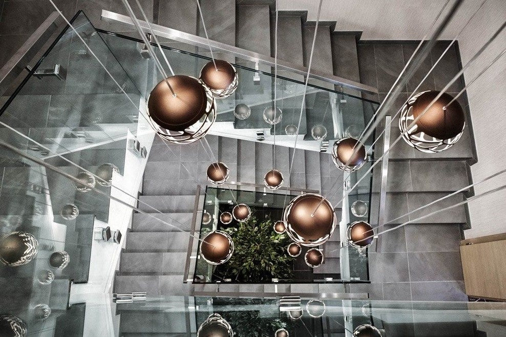 Kelly Cluster Sospensione Led bronzo ramato