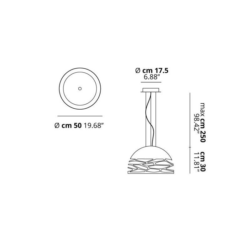 Kelly small dome 50 Sospensione nero opaco 9005