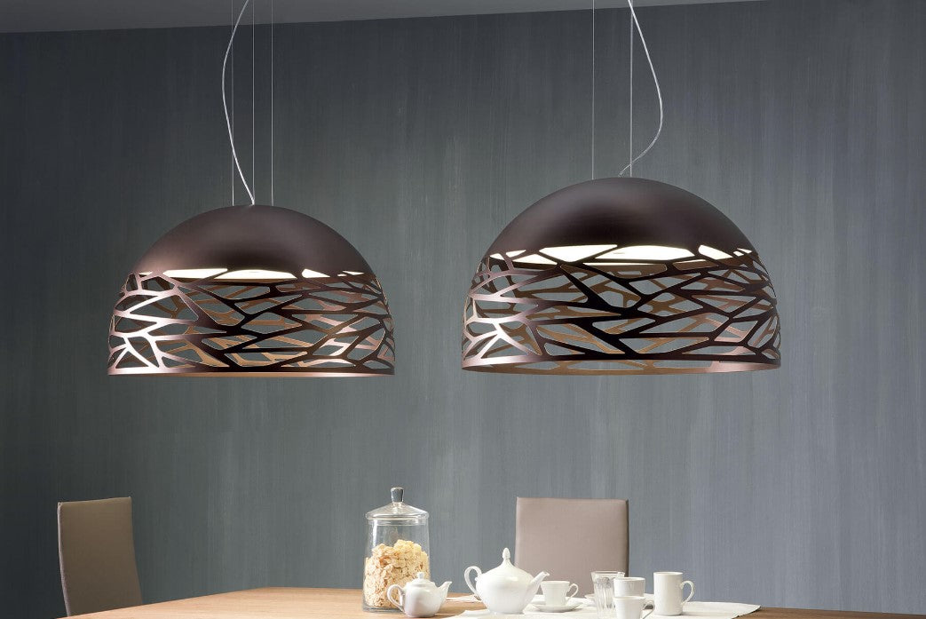 Kelly small dome 50 Sospensione bronzo ramato