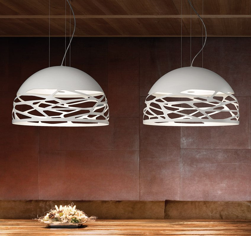 Kelly medium dome 60 Sospensione bianco opaco 9010