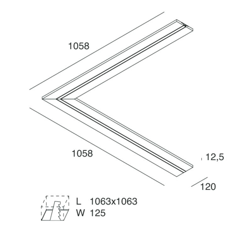 L-16 EVO STANDARD Profilo Angolare Cartoon Light 16 mm per Strip LED