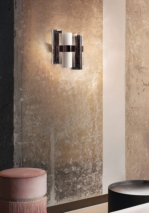 La Lollo applique in Lentiflex® Cristalflex® Opalflex®  Brushed Goldflex® or Pewterflex®