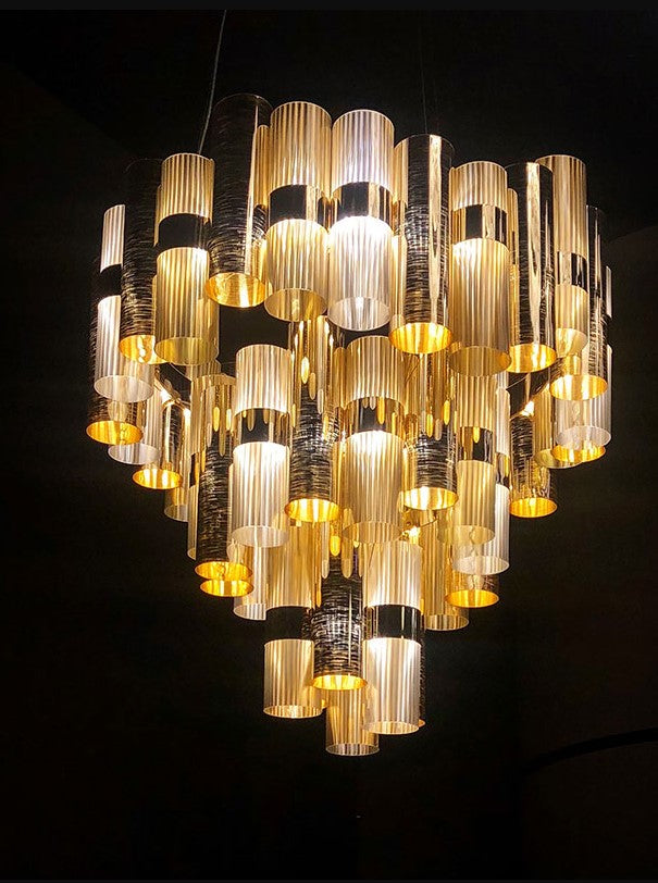 La Lollo Extra Large Lampadario sospensione in Lentiflex® Cristalflex® Opalflex®  Brushed Goldflex® or Pewterflex®