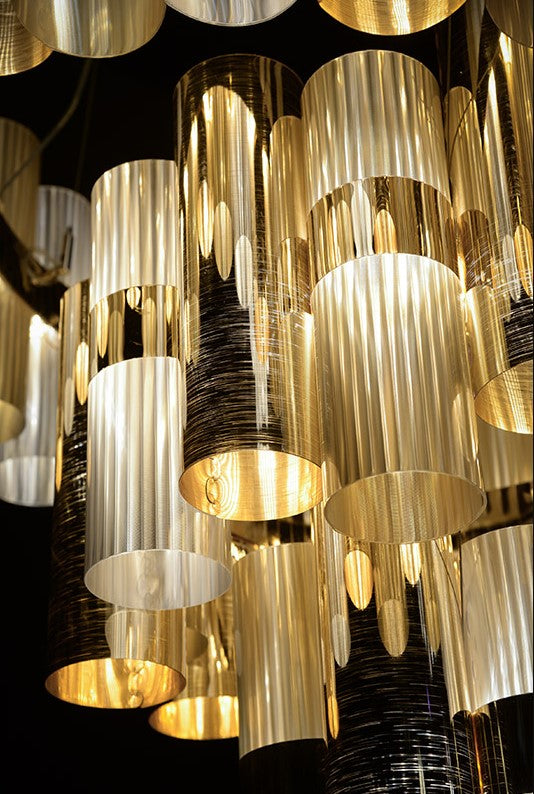 La Lollo Extra Large Lampadario sospensione in Lentiflex® Cristalflex® Opalflex®  Brushed Goldflex® or Pewterflex®