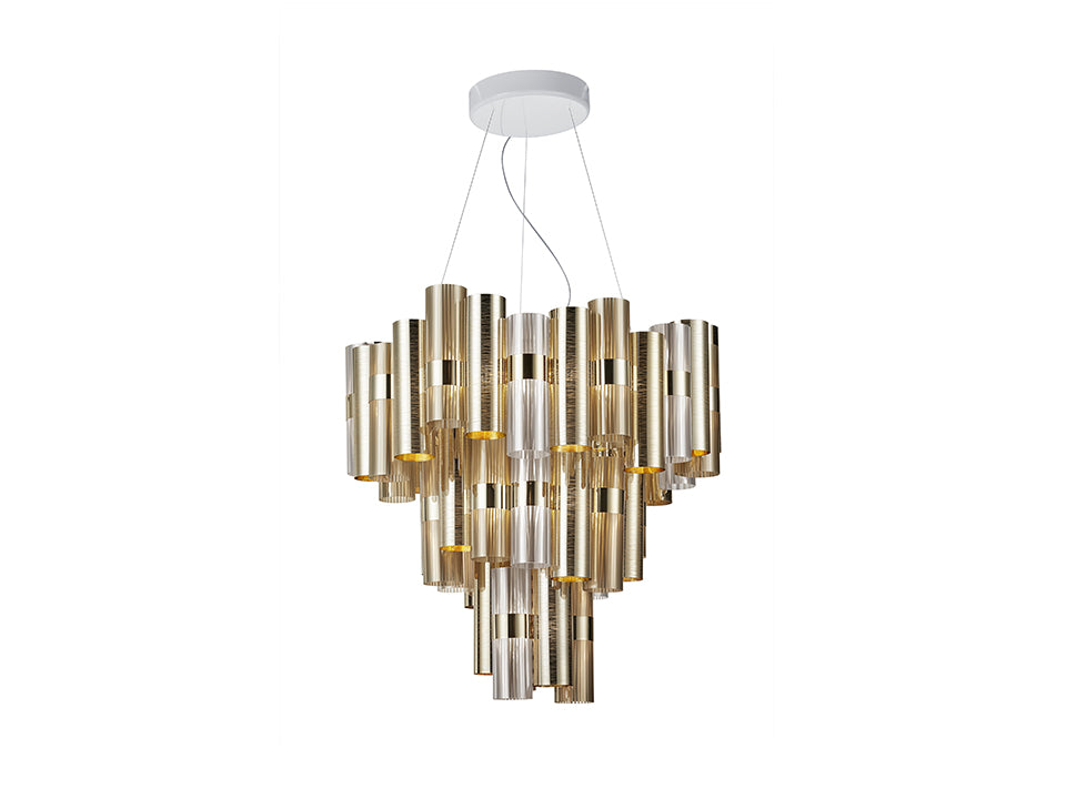 La Lollo Extra Large Lampadario sospensione in Lentiflex® Cristalflex® Opalflex®  Brushed Goldflex® or Pewterflex®