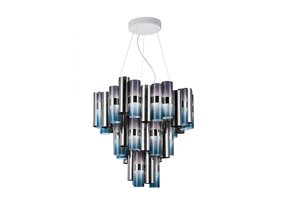 La Lollo Extra Large Lampadario sospensione in Lentiflex® Cristalflex® Opalflex®  Brushed Goldflex® or Pewterflex®