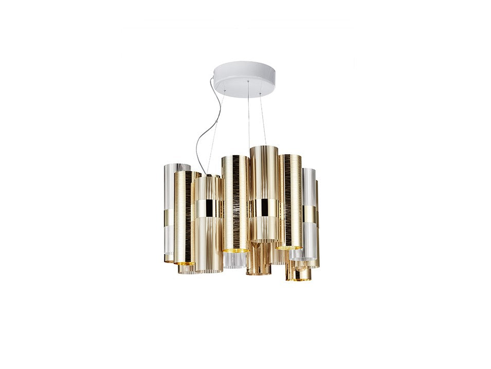 La Lollo Medium Lampadario sospensione in Lentiflex® Cristalflex® Opalflex®  Brushed Goldflex® or Pewterflex®