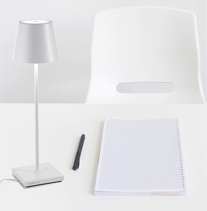 Poldina Pro Bianco Lampada ricaricabile da tavolo