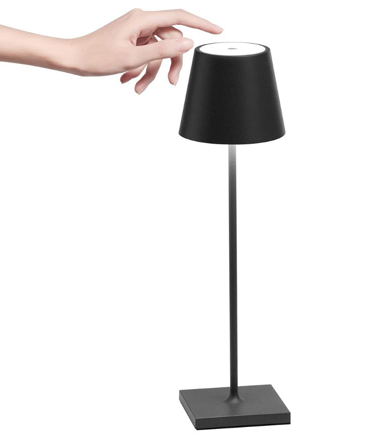 Poldina Pro Grigio scuro Lampada ricaricabile da tavolo