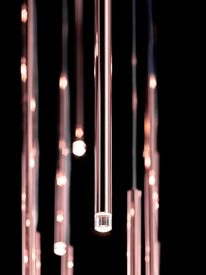 A-Tube Nano Medium Sospensione cilindro LED diametro 2 cm. H 60 cm.