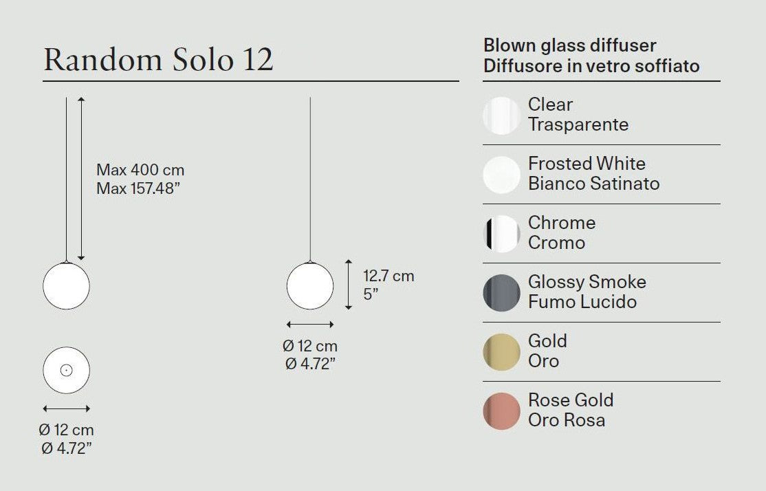 Random Solo 12 Sospensione LED