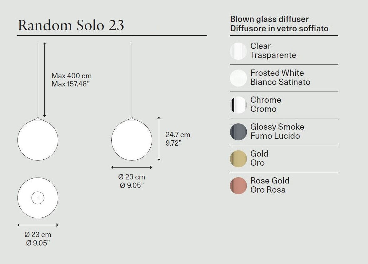 Random Solo 23 Sospensione LED