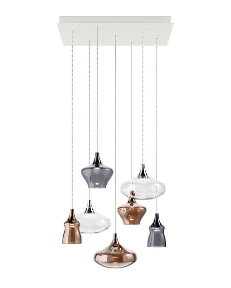 Rosone Rectangular 7 luci