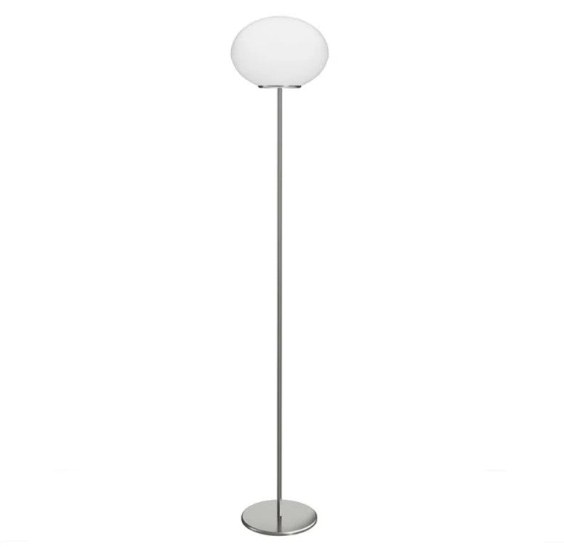 Lucciola PT P Lampada terra in vetro soffiato satinato diametro 36 cm.