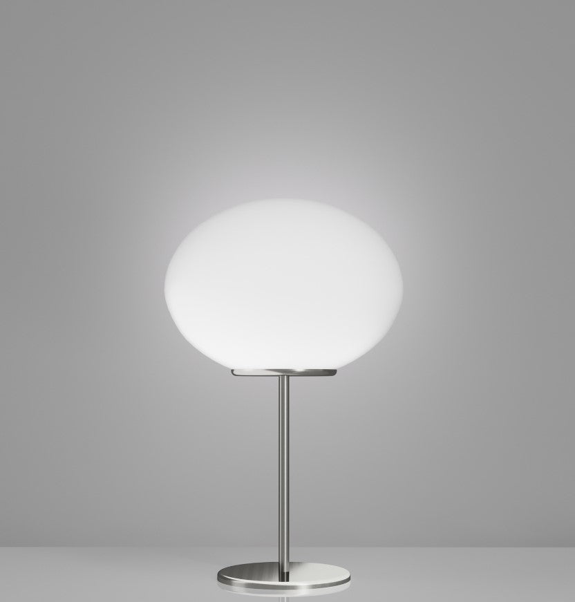 Lucciola LT 30 P Lampada tavolo in vetro soffiato satinato diametro 36 cm.
