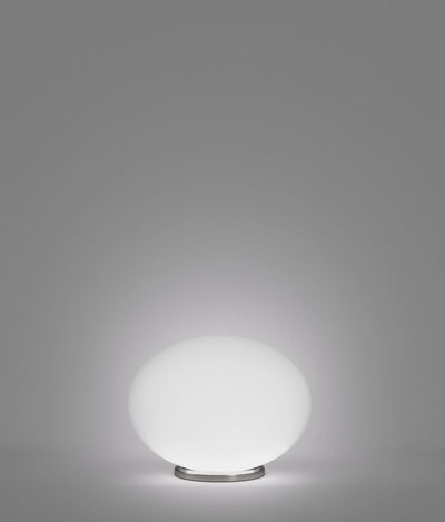 Lucciola LT P Lampada tavolo in vetro soffiato satinato diametro 36 cm.