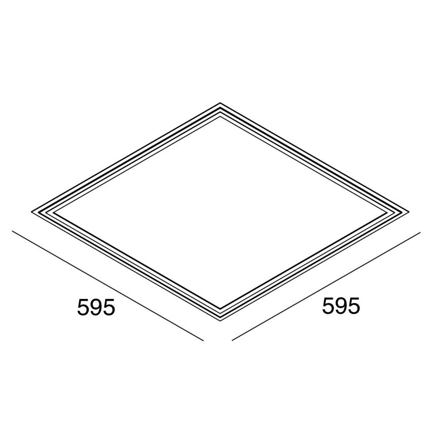 Frame Panel Incasso cartongesso 60x60 35W 3000K ON/OFF