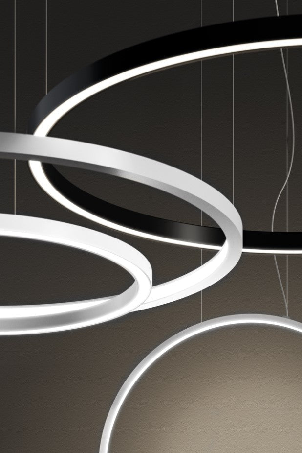 HALOS MINI VERTICALE 482 Lampadario Sospensione LED 24W 3K IP40 Bianco