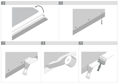 SIDE Kit di giunzione per profilo lineare a scomparsa per luce indiretta per Strip LED