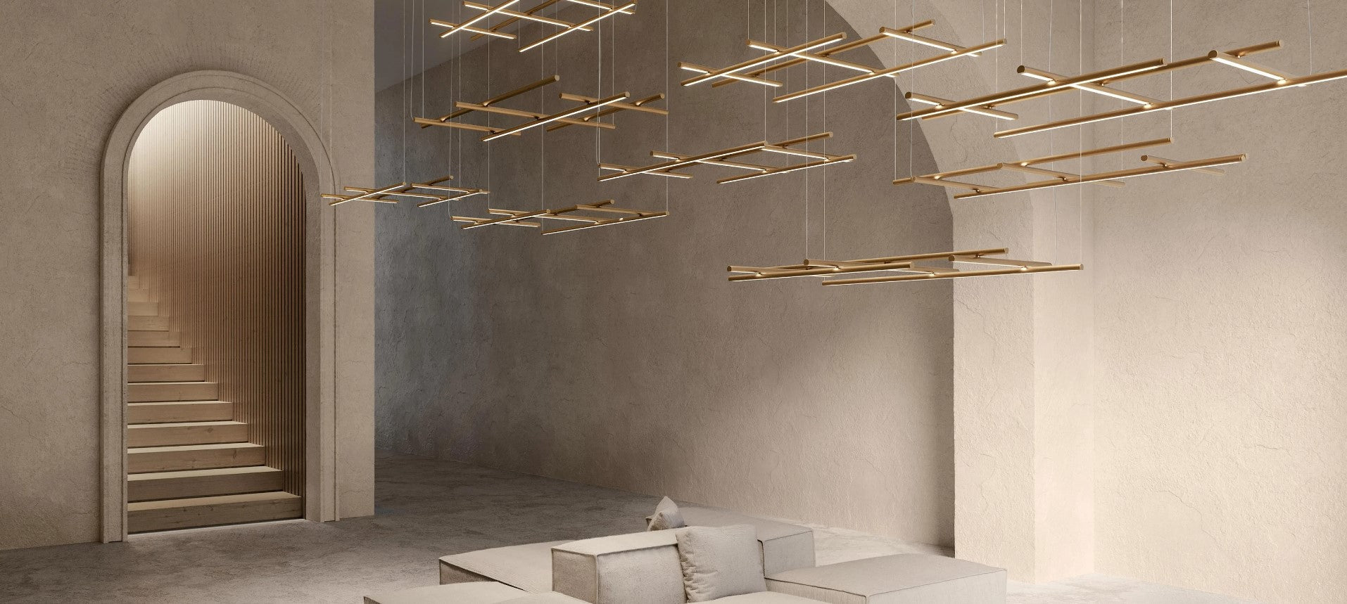 Hilow Lampadario sospensione LED 80W 2700K emissione soffusa