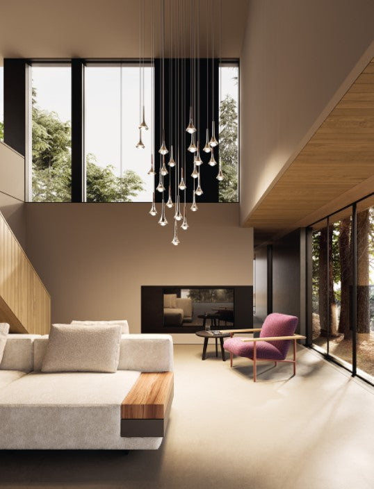 Rain Nero Sospensione LED