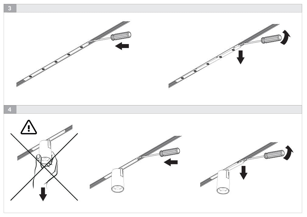 L-16 TRACK Mir Spot 48V Proiettore Led 6W 40° 3000K per profilo incasso