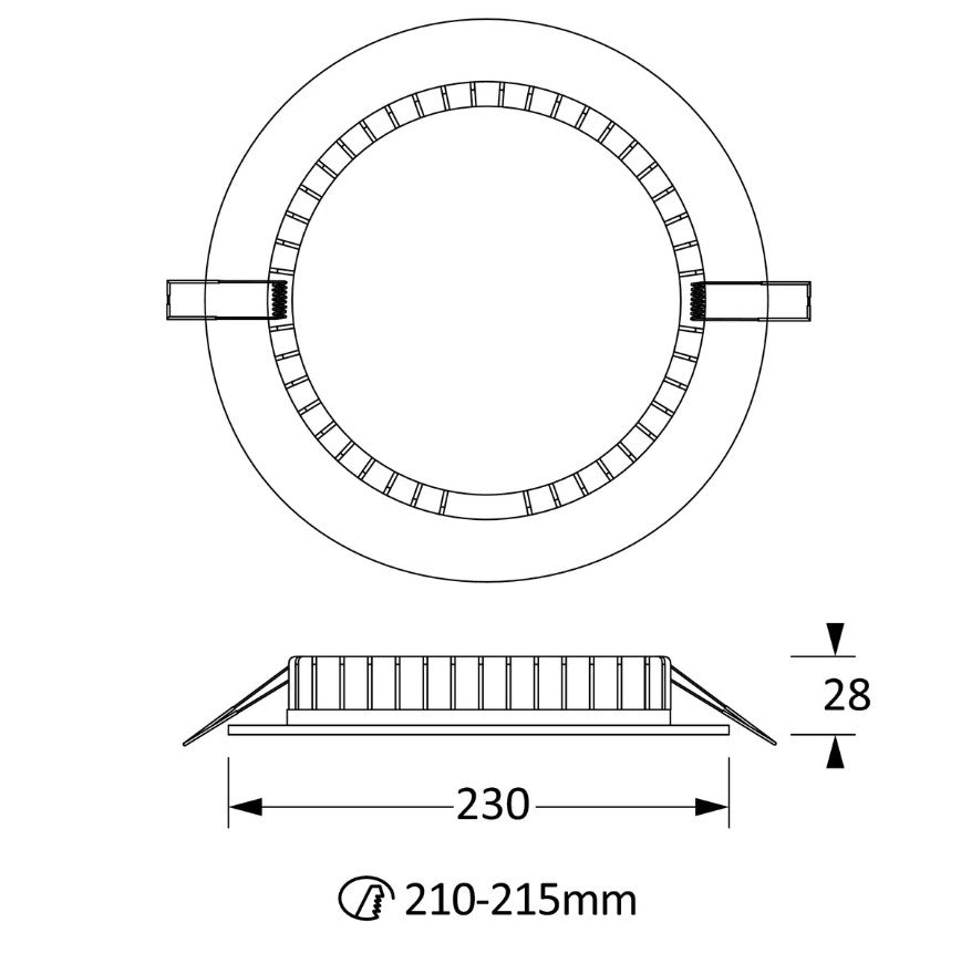 SLIM TONDO Faretto incasso LED 20W 4000K IP40