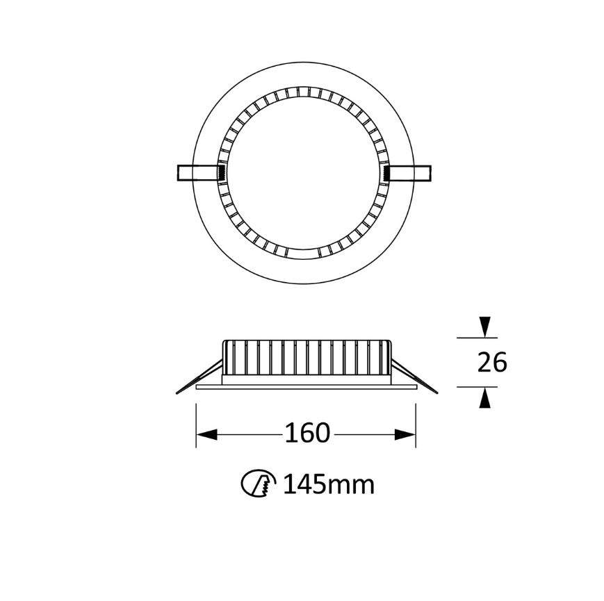SLIM TONDO Faretto incasso LED 13W 4000K IP40