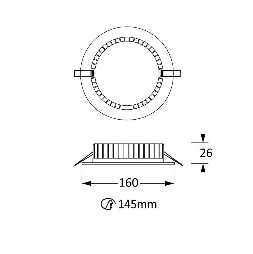 SLIM TONDO Faretto incasso LED 13W 3000K IP40