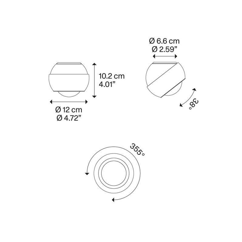 Spider Plafoniera lampada soffitto LED orientabile nero opaco