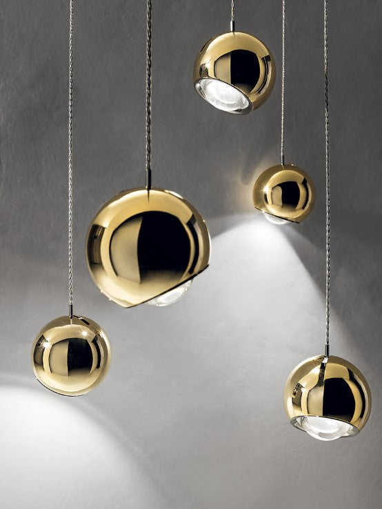 Spider Lampadario sospensione LED orientabile champagne opaco
