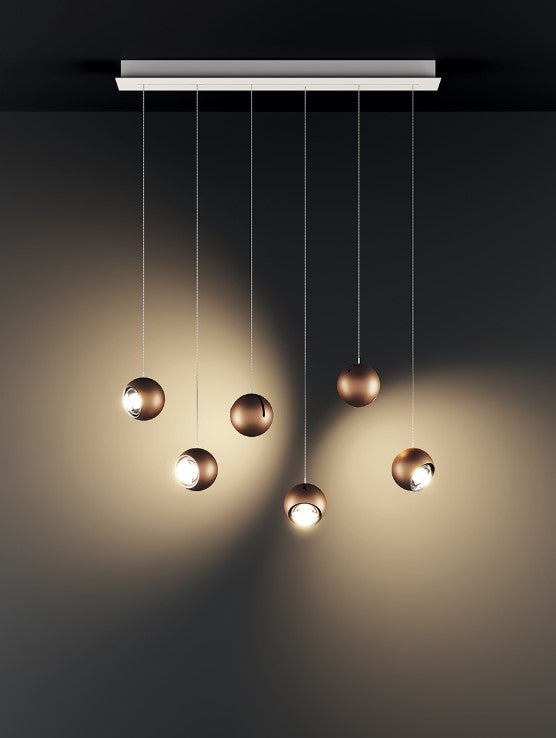 Spider Lampadario sospensione LED orientabile oro