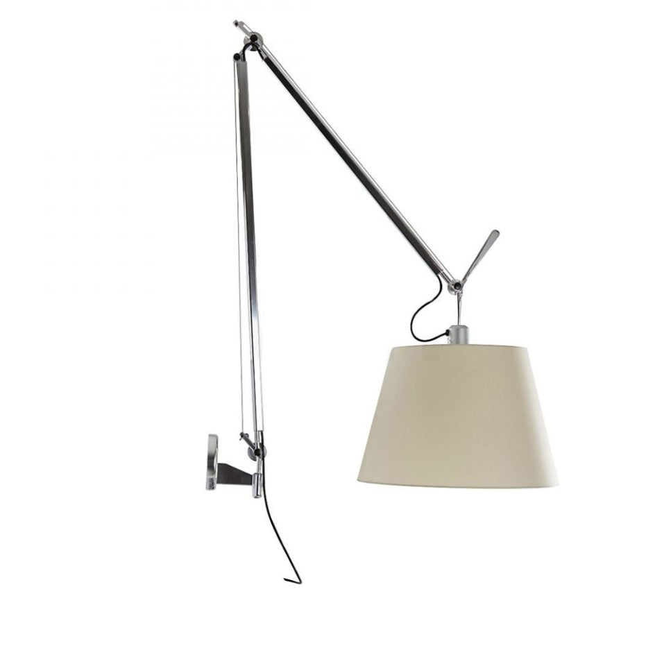 Tolomeo Mega Parete - Alluminio Dimmer - Corpo Lampada + Supporto parete + Diffusore Pergamena 32