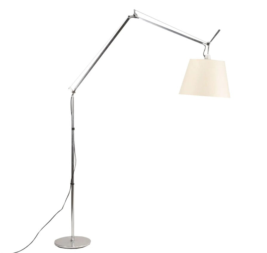 Tolomeo Mega Terra - Alluminio Dimmer - Corpo Lampada + Base + Asta + Diffusore Pergamena 42
