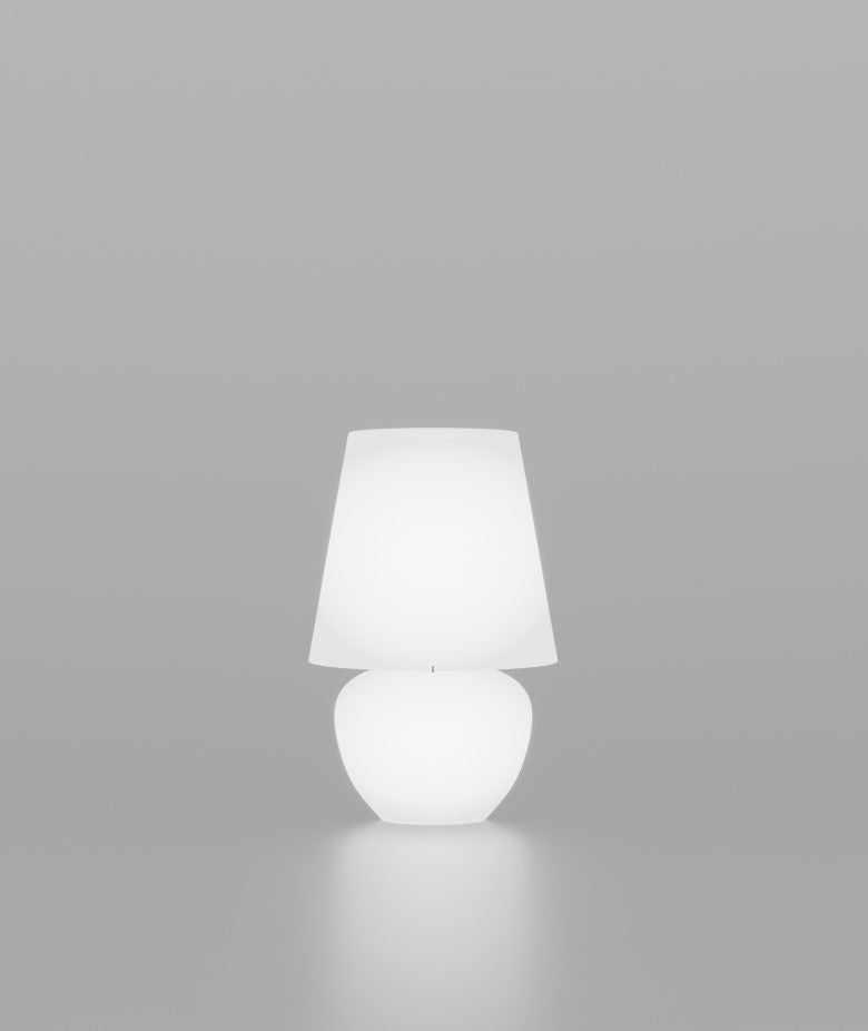 Naxos LT 33 Lampada tavolo in vetro soffiato satinato diametro 20 cm.