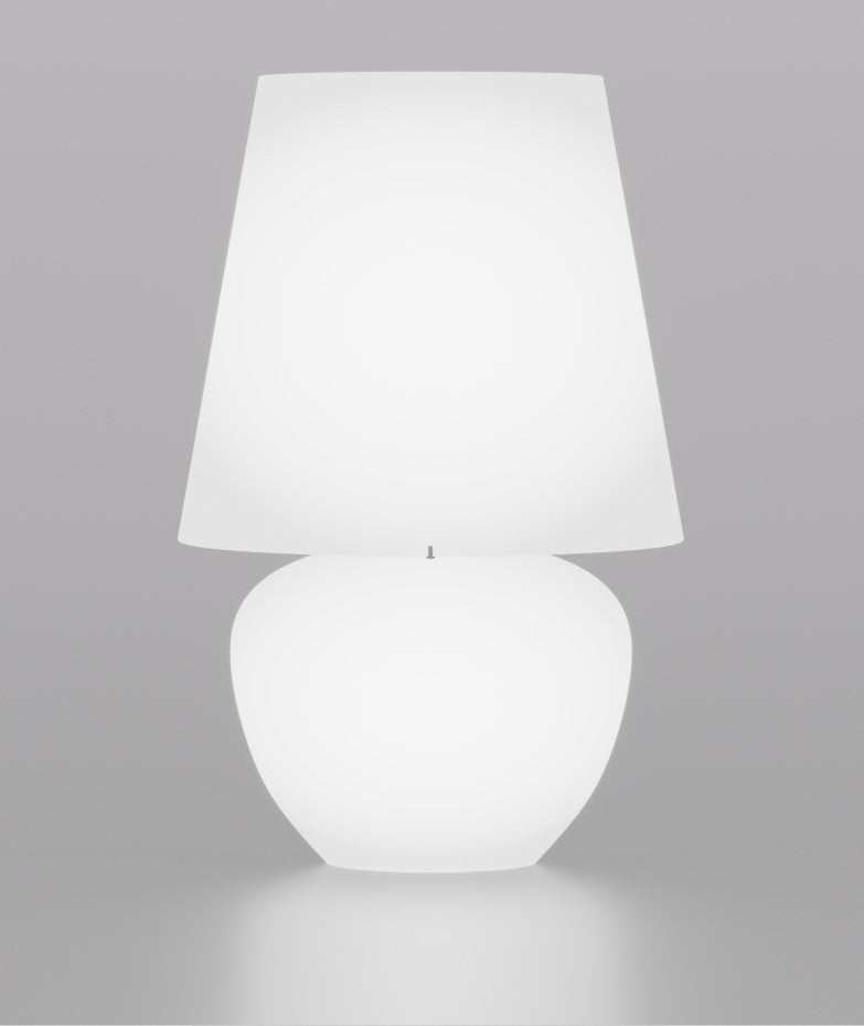 Naxos LT 76 Lampada tavolo in vetro soffiato satinato diametro 48 cm.