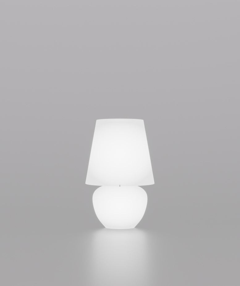 Naxos LT Mini Lampada tavolo in vetro soffiato satinato diametro 16 cm.
