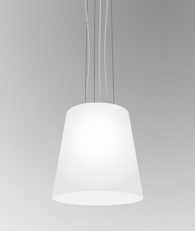 Naxos SP 76 Lampadario sospensione in vetro soffiato satinato diametro 48 cm.