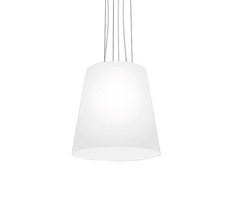 Naxos SP 76 Lampadario sospensione in vetro soffiato satinato diametro 48 cm.