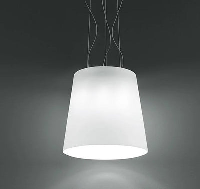 Naxos SP 76 Lampadario sospensione in vetro soffiato satinato diametro 48 cm.