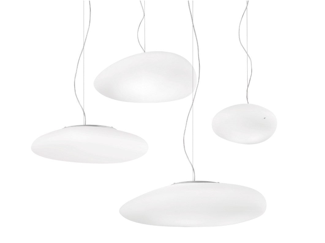 Neochic SP M Lampadario Sospensione in vetro soffiato satinato diametro 45 x 41 cm.