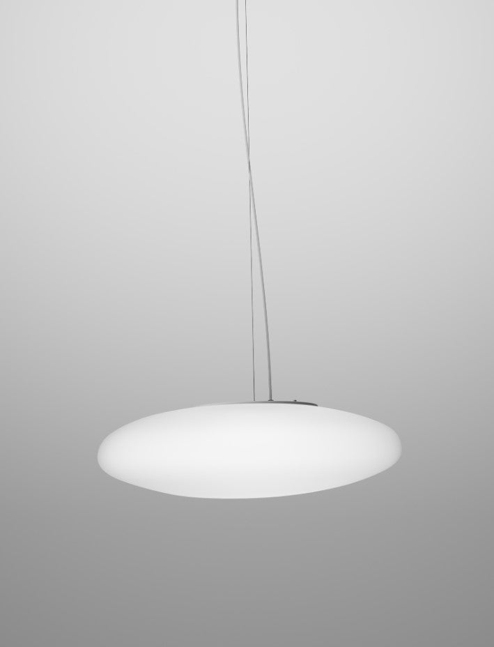 Neochic SP G Lampadario Sospensione in vetro soffiato satinato diametro 54 x 50 cm.