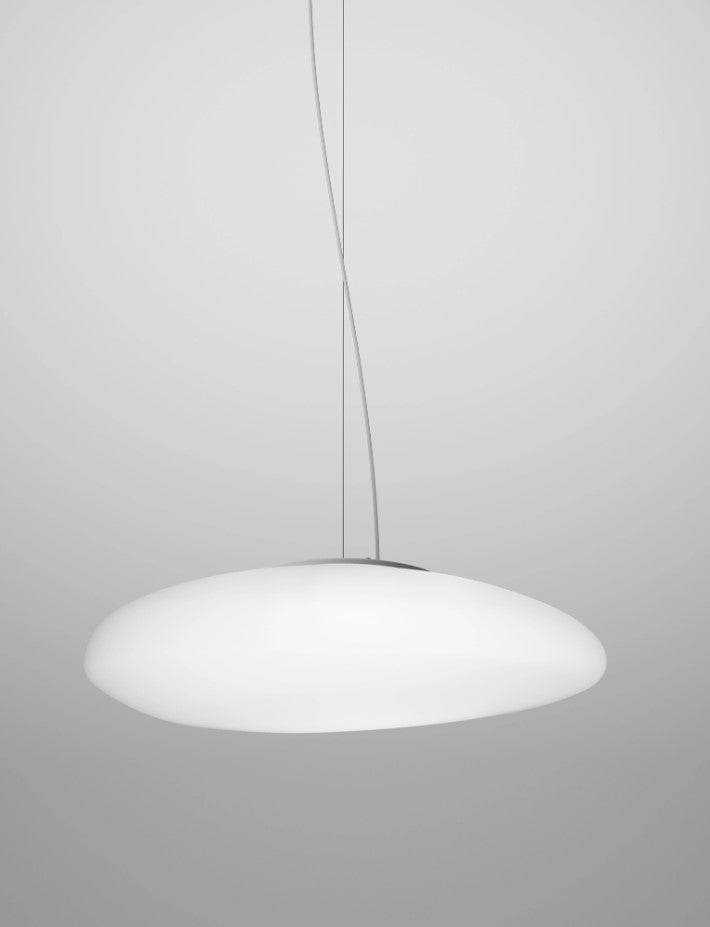 Neochic SP R Lampadario Sospensione in vetro soffiato satinato diametro 54 x 41 cm.