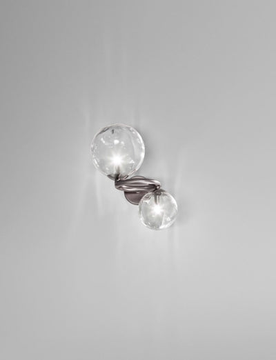 Puppet Ring AP 2 Applique lampada parete in vetro soffiato cristallo trasparente